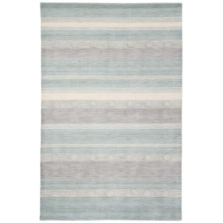 Safavieh 5 x 8 ft. Kids Collection Contemporary Rectangle Hand Loomed Rug Aqua & Ivory SFK801J-5